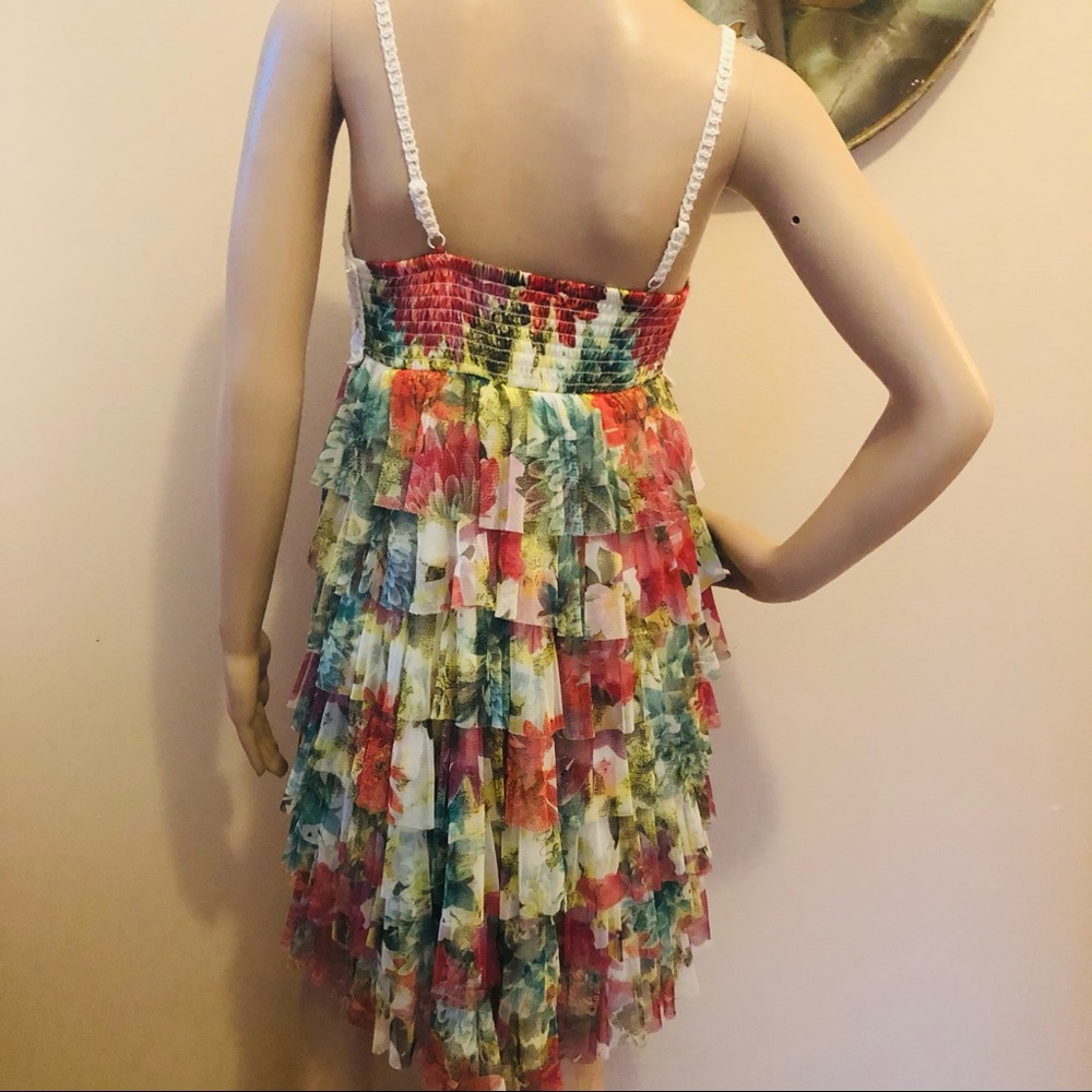 J Gee Ruffle Crochet Ruffle Boho Dress - Picture 3 of 6